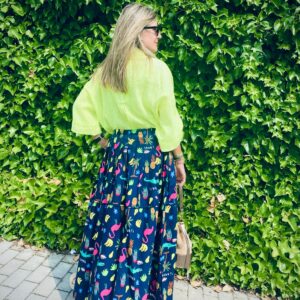 Camisa de lino fluo