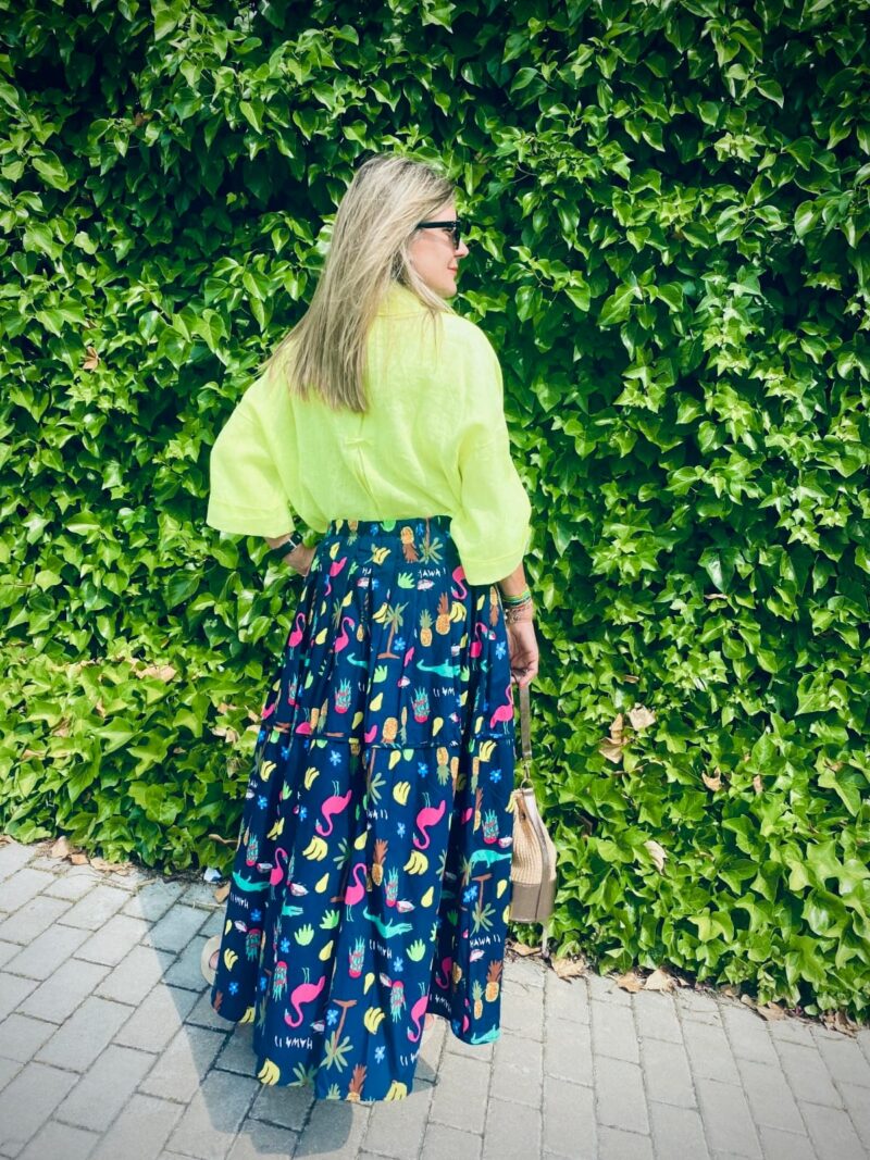 Camisa de lino fluo