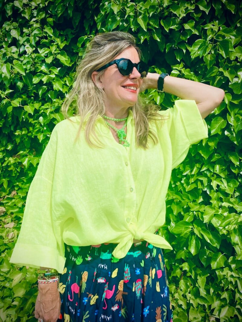 Camisa de lino fluo - Imagen 2