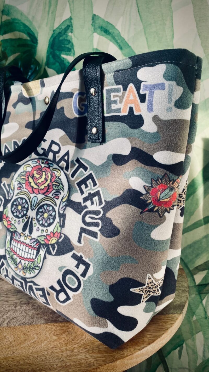 Tote estampado calavera - Imagen 3