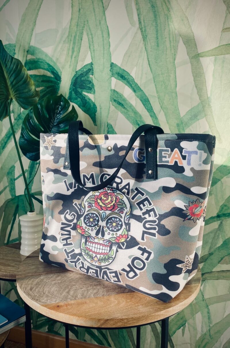 Tote estampado calavera