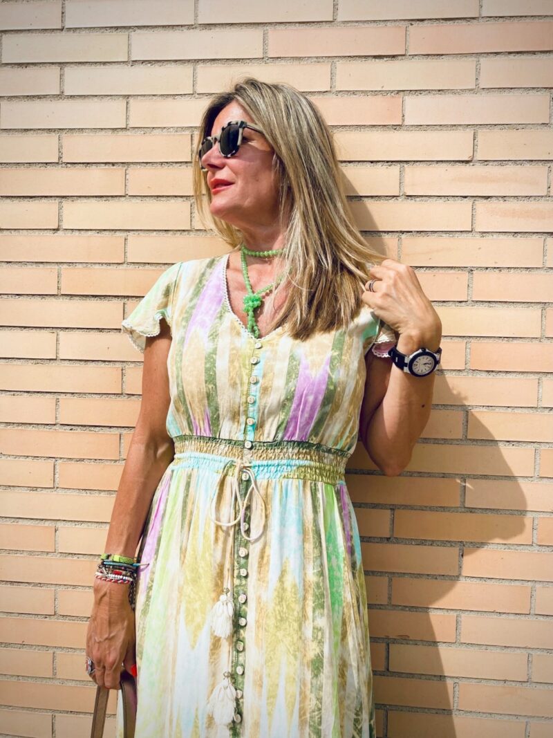 Vestido Boho con volantes y colores - Imagen 2