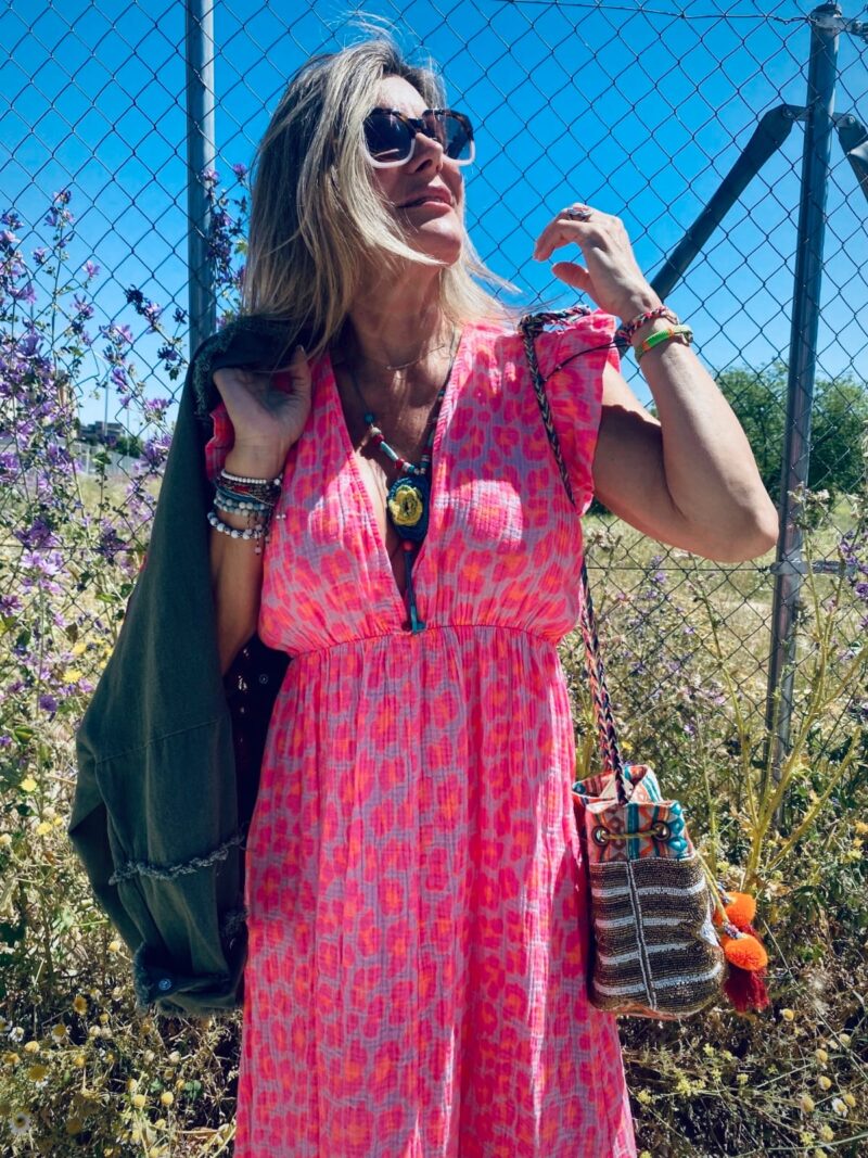 Vestido Boho Estampado Fluo - Imagen 2