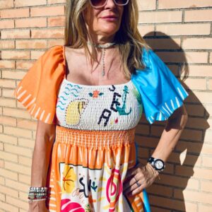Vestido Manga Globo Two