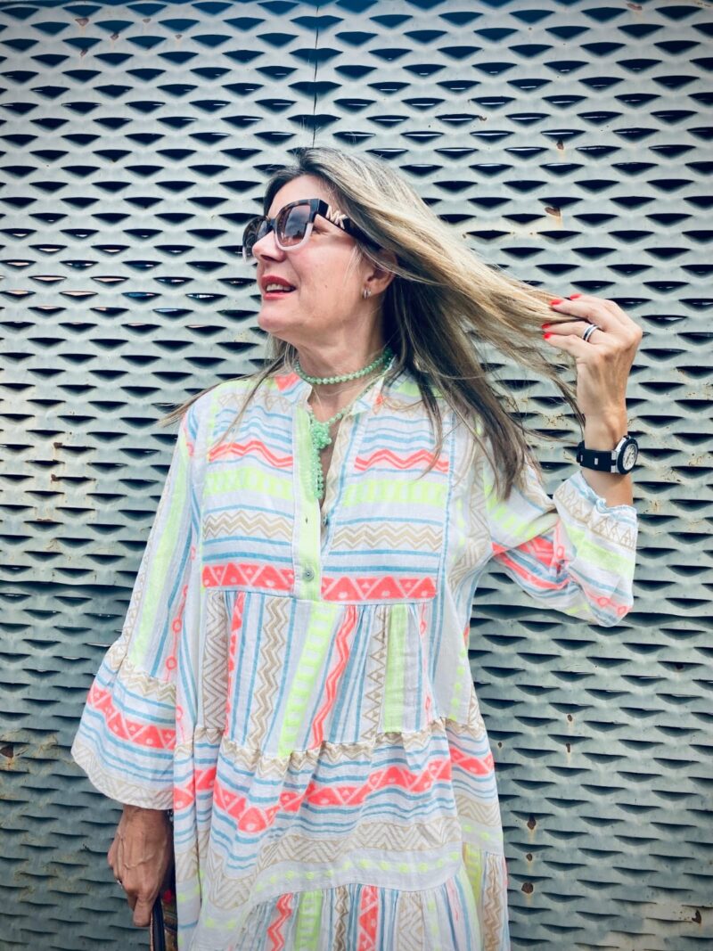 Vestido estilo étnico colores fluo - Imagen 4