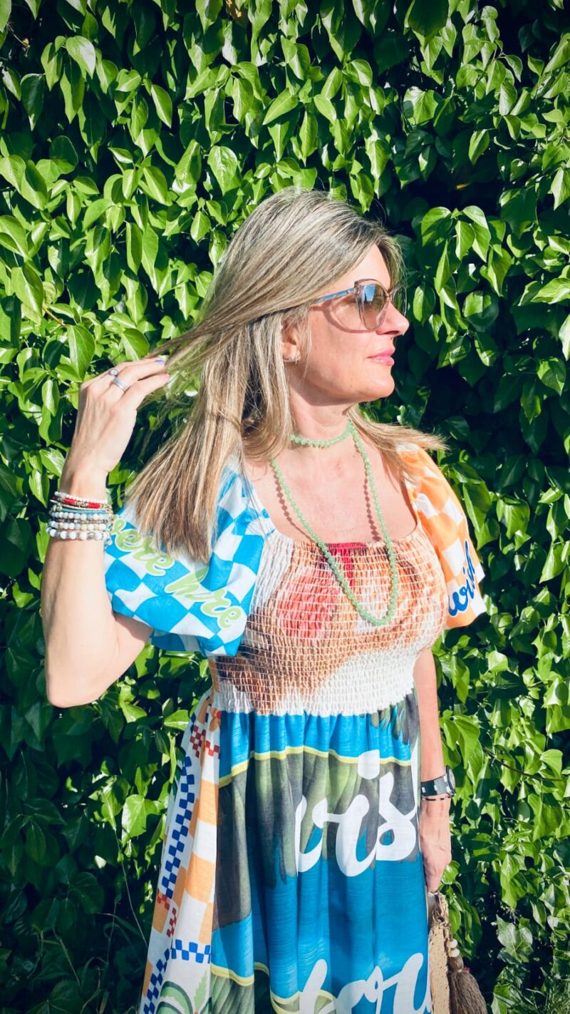 Vestido Manga Globo