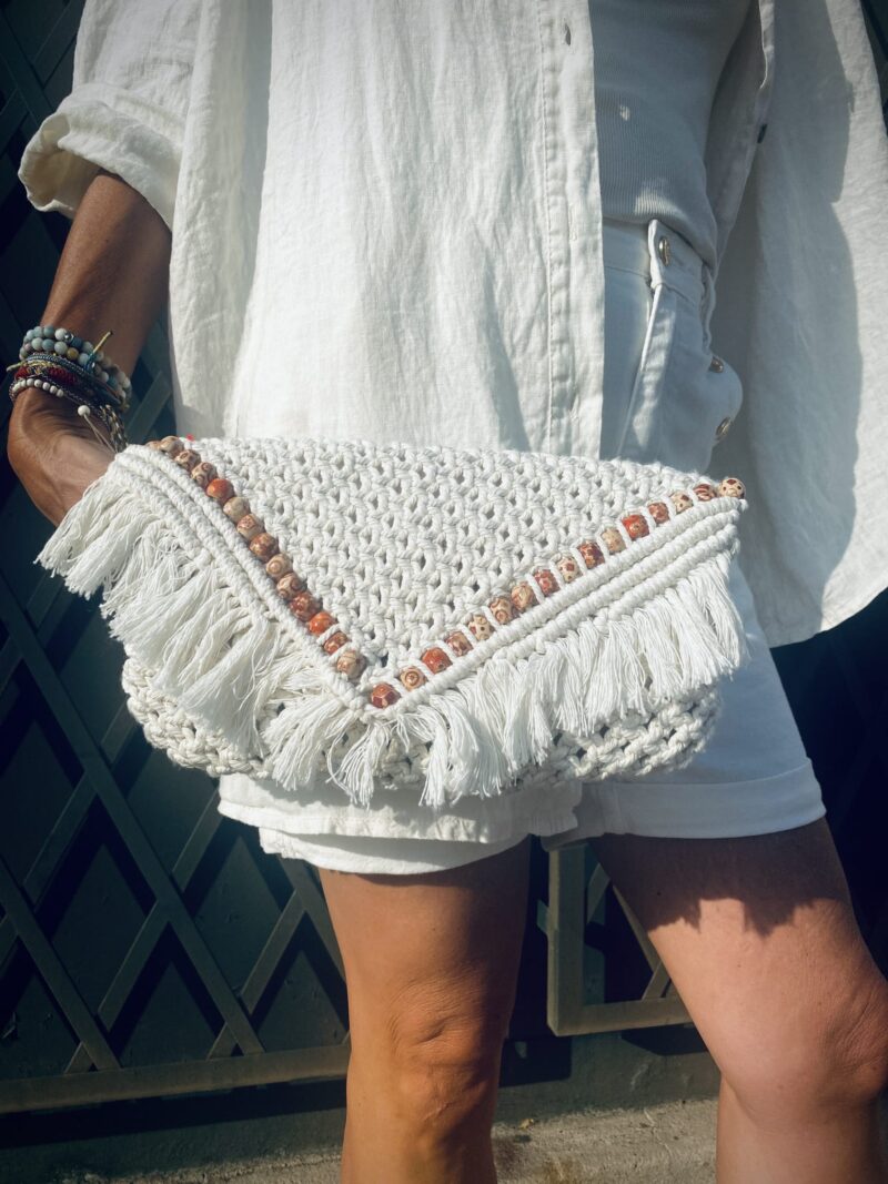 Bolso crochet blanco - Imagen 2
