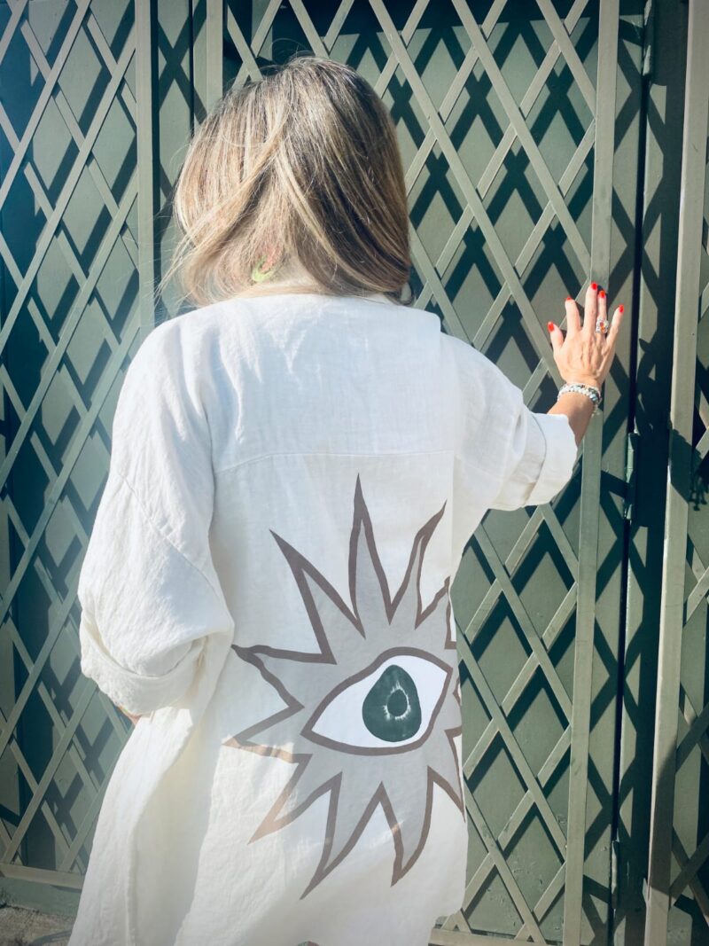 Camisa lino ojo