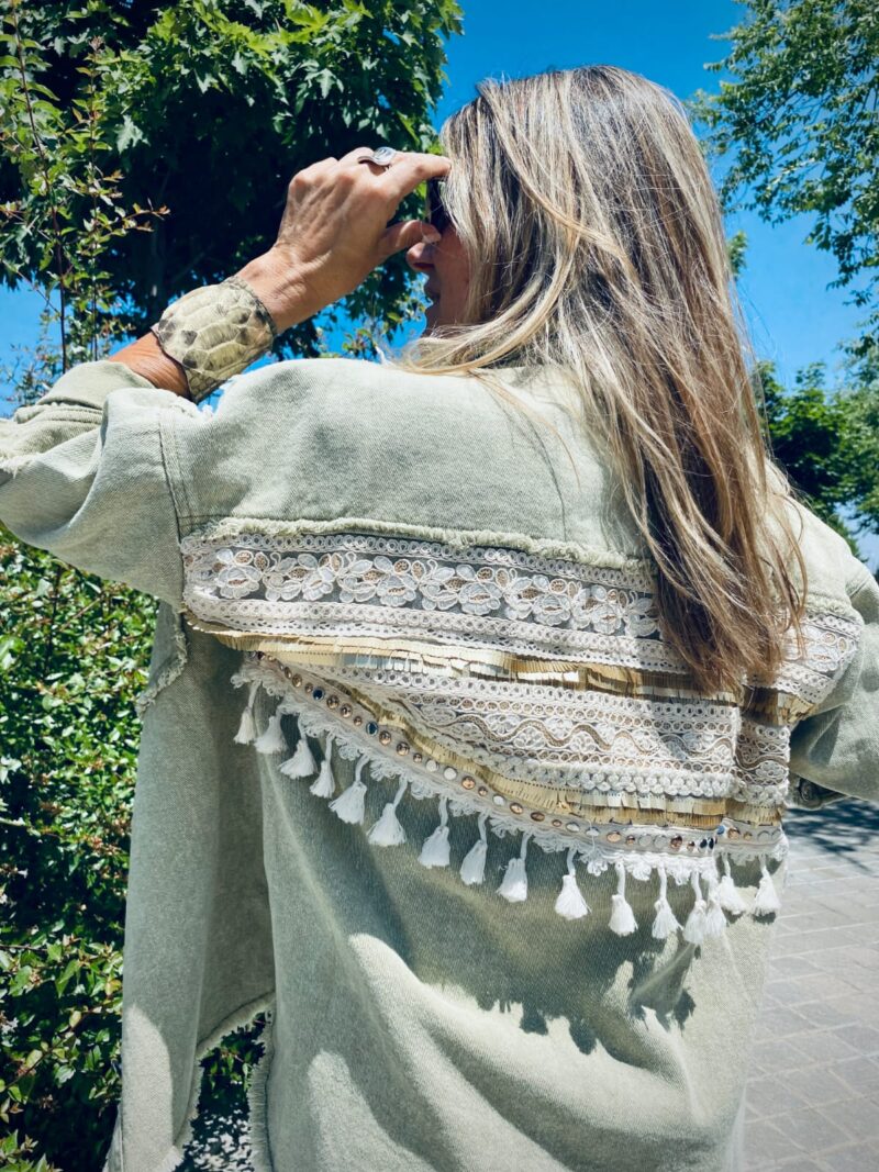 Chaqueta Boho Style verde agua - Imagen 2