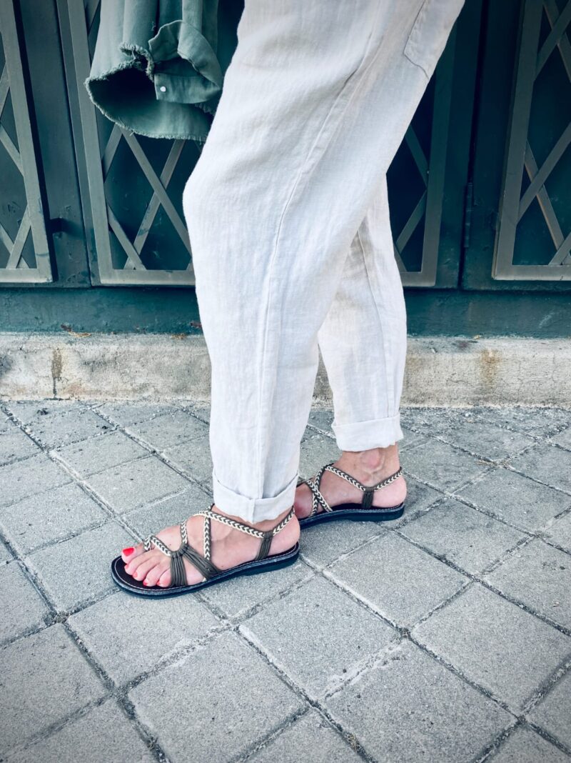 Sandalias tejidas crochet